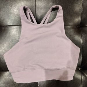 Lululemon Free To Be Serene Bra *High Neck Heathered Powdered Mauve Size 8